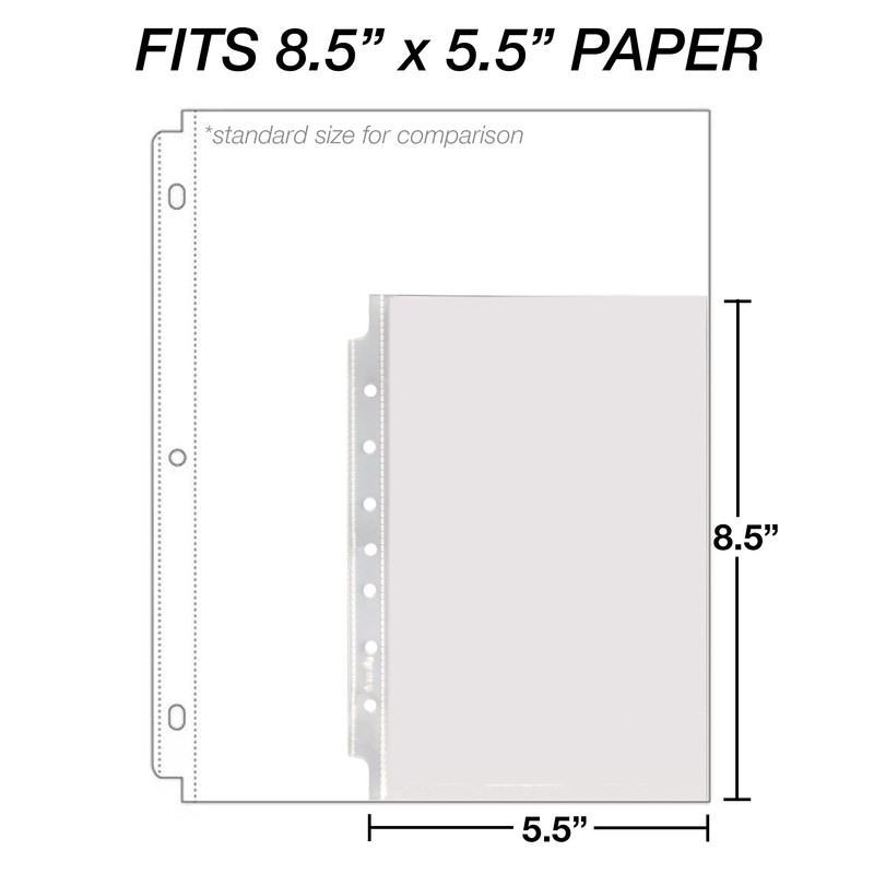 Samsill Mini Sheet Protectors 200 Pack, 5.5 x 8.5 Inch