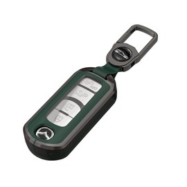 Mazda Key Case, TPU Buildable Key Case, Zinc Metal Key Bag, For Mazda 2, 3, 5, 6, 8, CX3, CX5, CX7, CX9, MX5, Speed3, Miata 3, 4, 5 Buttons, For Smart Keys, Lightweight, Shiny, Cover, Protects Keys,
