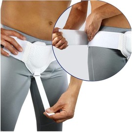 Faja De Hernia Inguinal para Hombre, Faja De Hernia Inguinal Ajustable para Hombre,con Almohadilla De Compresión Extraíble, Banda Ajustable para Hernia Intestinal Pequeña (Negro)