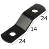 Reinforcing Metal Fittings, Black No.67, Obtuse Angle Z Shape, 2.4