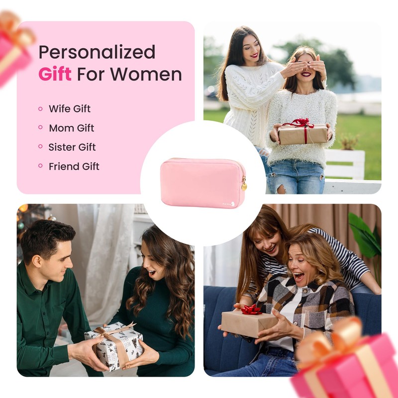 Pink Alley Makeup Bags, Light Pink, Small, Makeup Bag