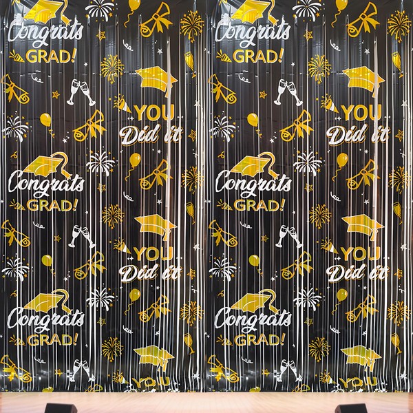 2 Pack Graduation Decorations Class of 2025-3.2FTx6.5FT Prom 2025 Banner