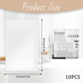 10 PCS 3 X 2 inch Fresnel Lens, Portable Magnifying Glass, 3X Pocket Magnifier, Wallet Magnifier Card for Reading Newspapers, Maps, Magazines, Slim Lightweight Transparent