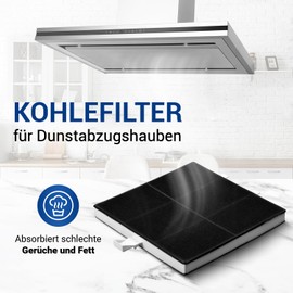 VIOKS Set of 3 Activated Carbon Filters Cooker Hood Filter 225х220х24 mm Replacement for Balay 00360732 AA260112 DHZ5186 LZ51851 Z5116X1 & Neff Activated Carbon Filter for Extractor Hood Filter Cooker