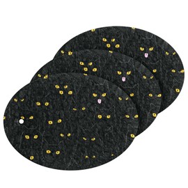 Kcldeci 3 Pack Kitchen Scrub Sponges Black Cat Kitchen Dish Sponge Non-Scratch Microfiber Sponge for Household Cleaning Dishes, Pots and Pans