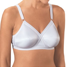 Women’s Wireless Cross and Shape Bra, 2-Pack, White, 38C