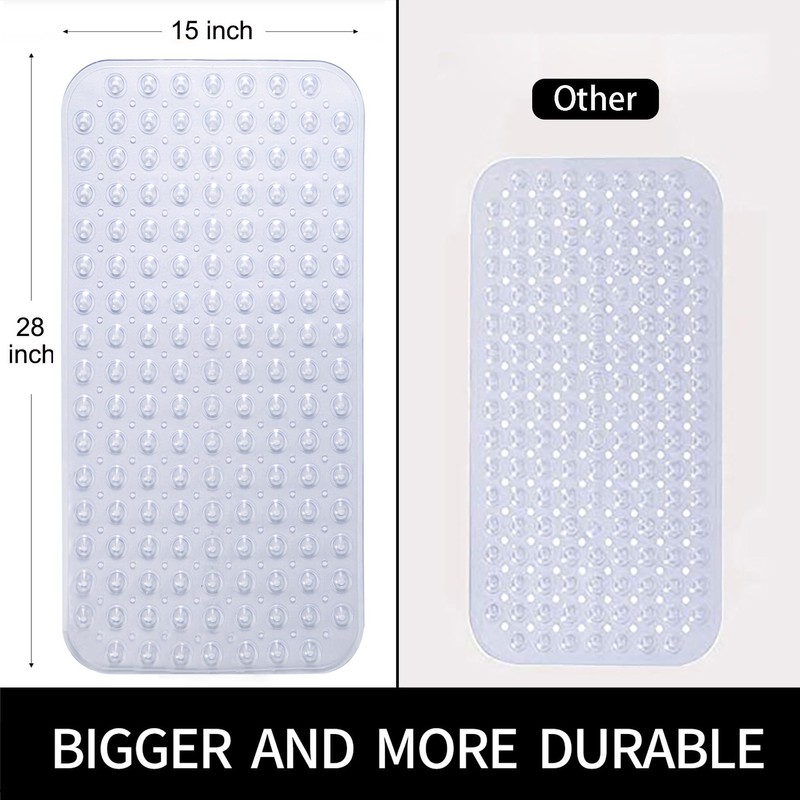 Bathtub and Shower Mats, 28 x 15 Inch Non-Slip Bath