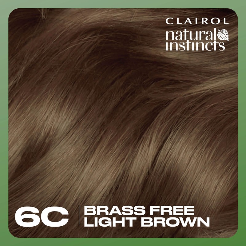 Clairol Natural Instincts Demi-Permanent Hair Dye, 6C Light Brown Hair
