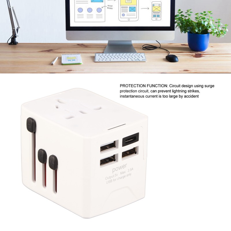 Universal Travel Adapter International Plug Power Converter Multi Outlets