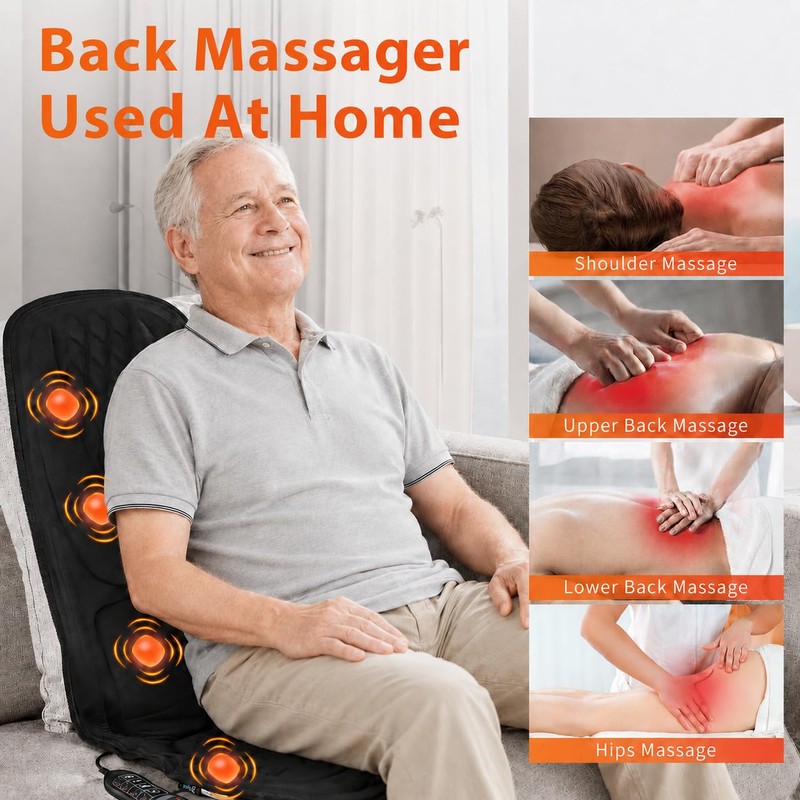 comrelax Back Massager for Chair,Massage Chair Pad Helps Relax Muscle