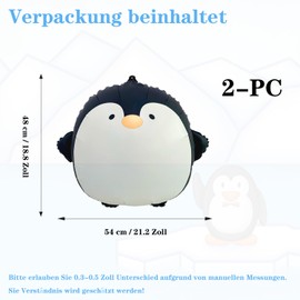Balloons Penguins Pack of 2 Matte Penguins Balloons Children's Birthday Party Decoration for Boys Girls Birthday Decoration Animal Party Ice Cream Party Decoration