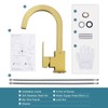 ALEASHA Brushed Gold Bar Sink Faucet, Bar Sink Faucet Single