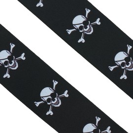 MELOTOUGH Suspender for Men 2 Inch Wide Y Back Adjustable Elastic Skull Suspenders with Swivel Hooks for Jeans