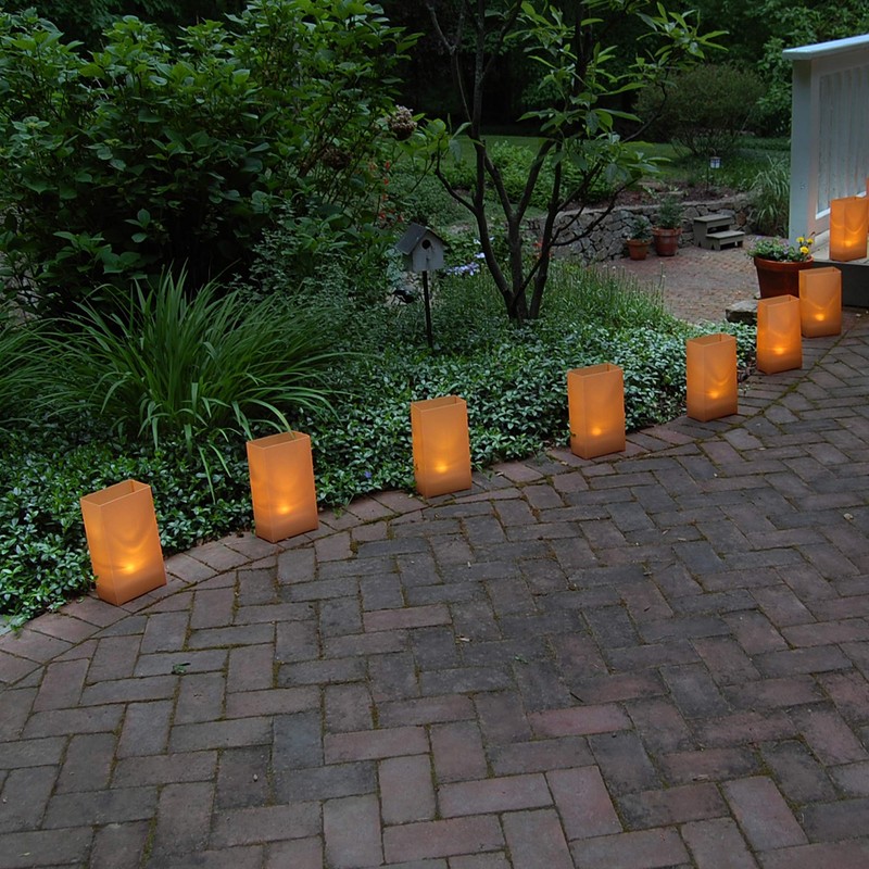 Lumabase 32310 10 Count Electric Luminaria Kit, Tan