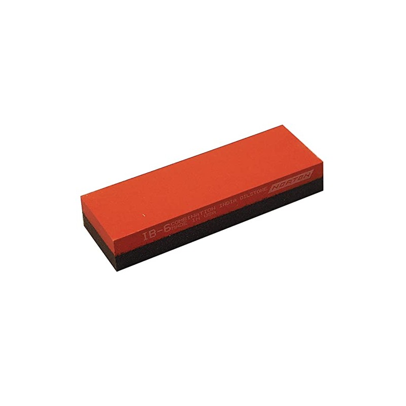 Norton Combination Grit Abrasive Benchstone, Aluminum Oxide, 6" Length x