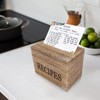 feasteery Recipe Box,100 Recipe Cards with Dividers,100 Card Protectors,Rustic Wood