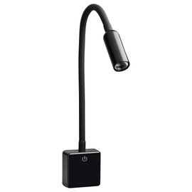 SEBSON LED Socket Lamp Dimmable Black Light for Socket 4 W Plug Light with Gooseneck Flexible Neutral White 4000 K Reading Lamp Night Light