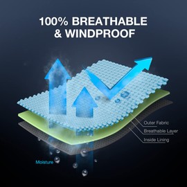 TideWe Rain Suit, Waterproof Breathable Lightweight Rainwear (Black Size M)