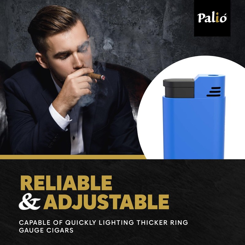 Palio Torcia Single Jet Flame Lighter, Refillable, Adjustable Torch Flame,