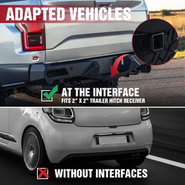 YZONA Trailer Hitch Winch Mount with 2" Receiver, Universal Heavy-Duty Winch Plate Bracket for Truck/Pickup/ATV/UTV/SUV, 17000 lbs Towing Capacity, Mounting Cradle, Black