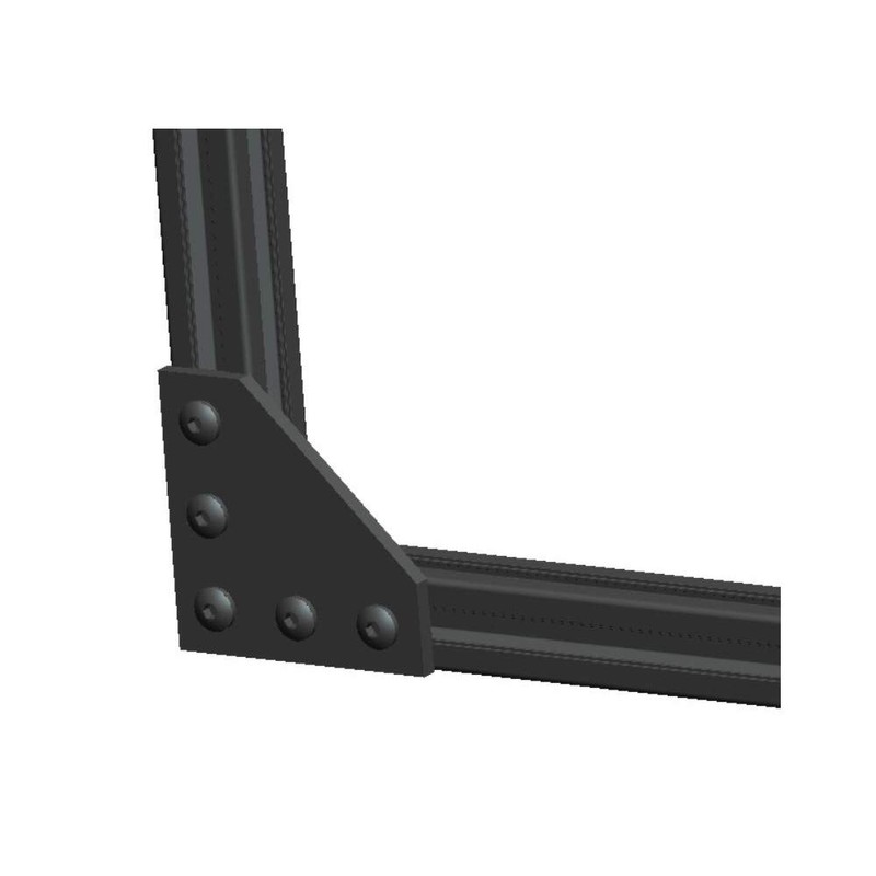 Befenybay 8PCS/Set Surface Anodic Oxidation Black L Shape Corner Bracket
