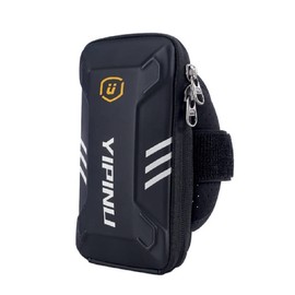 DFV mobile - Waterproof Reflective Armband Case with 2 Compartments Sport Running Walking Cycling Gym for Blackview A70 (2021) - Black