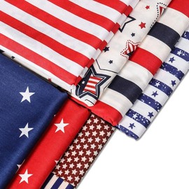 BrightGlow Cotton Fabric 7 Pieces 25 x 25 cm Cotton Fabric Sold by the Metre Patchwork Fabric Package Fabric Scraps for Sewing Cotton Fabric Bundle Cotton Cloth for Patchwork Quilting DIY Crafts Star