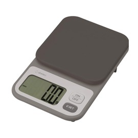 dretec Digital Scale, Japanese Manufacturer, 2kg/0.1 g Unit, Tare, Large Screen, Kitchen Scale, Cooking, Brown