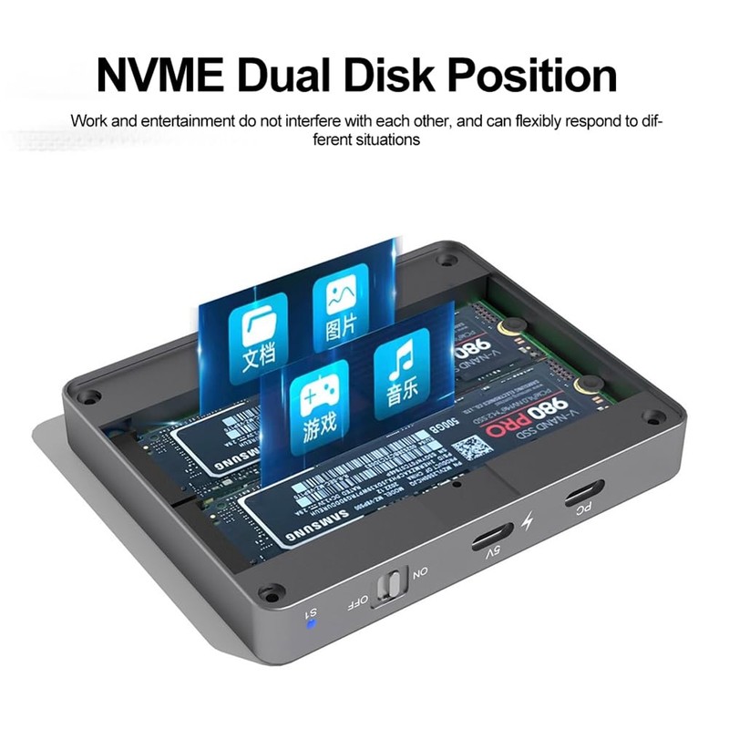 Aswalling M. 2 NVMe SSD Enclosure PCIE NVME Protocol Dual