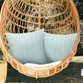 Betadistor Corduroy Soft Striped Cushion Covers: 45 x 45 cm Square Decorative Throw Pillow Covers Pillowcases for Couch/Sofa/Bedroom/Chair Home Decor (2 Pack) 531-0710