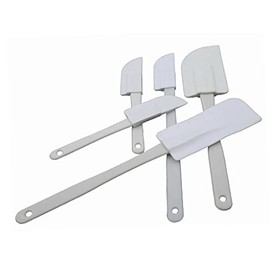New 5 Piece Plastic Handle Spatula Set Non Stick Non Scratch Kitchen Tools KIT