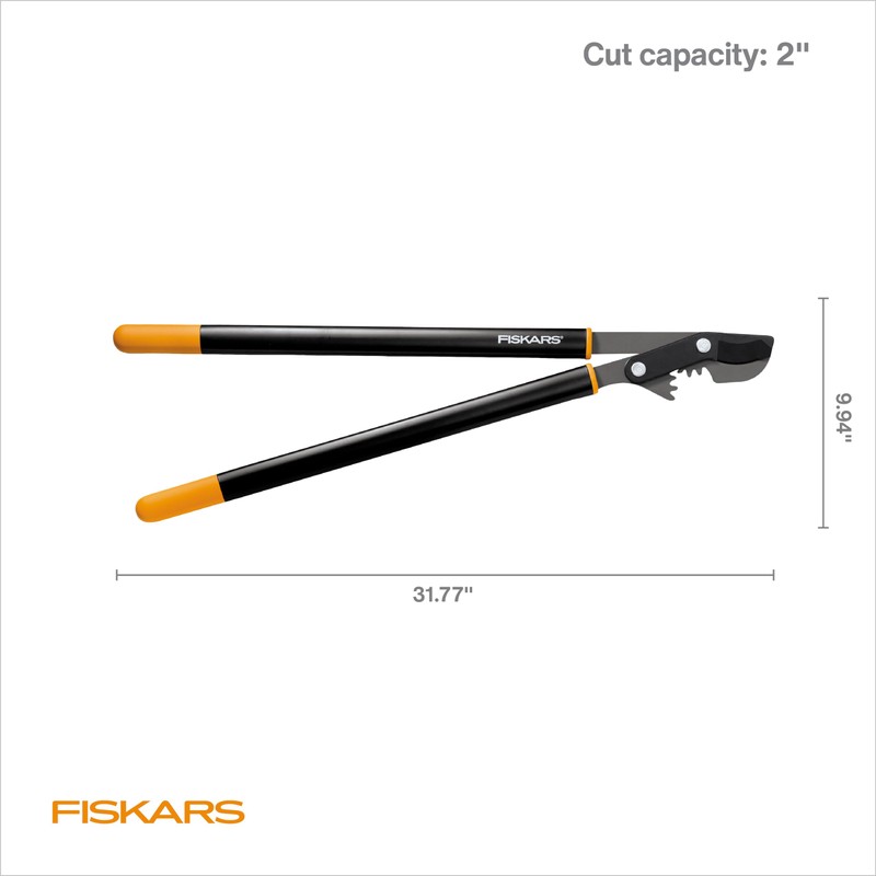Fiskars 32-Inch PowerGear Loppers for Tree Trimming, Heavy-Duty, Sharp Bypass