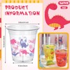Yuxung 50 Pcs Dinosaur Cups 12 oz Dinosaur Disposable Plastic