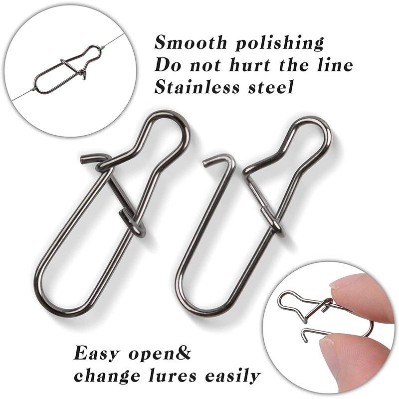 OROOTL Duo Lock Fishing Snaps Fishing Lures Clip Swivel Lock