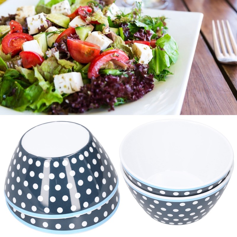 4PCS 6in Salad Bowl Dinner Serving Bowl Sets Kitchen Imitation