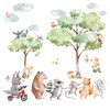 Grandora DL802-2 Forest Animals Wall Sticker for Children's Room Baby
