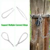 Urkupoo 2 Pack Outdoor Gate Chain Lock with 4 Carabiners,
