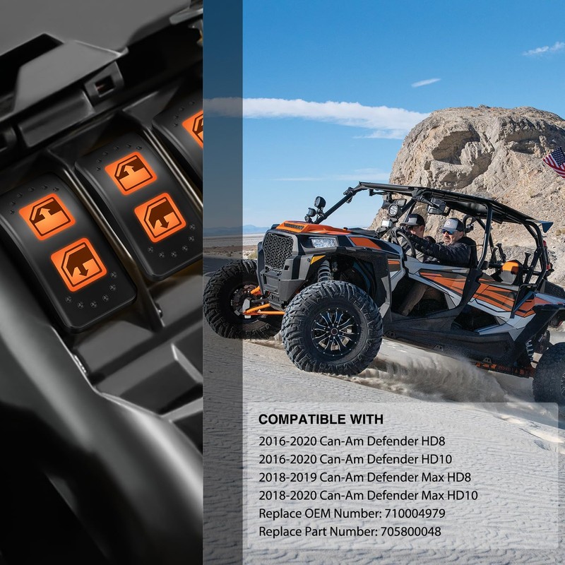 Nilight UTV Left Hand Driver Power Window Switch On Off