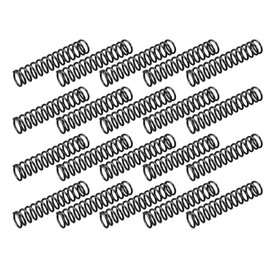 sourcingmap Compression Spring - 1.2mm Wire Dia , 10mm OD , 50mm Free Length Spring Steel Extension Spring,Black,20Pcs