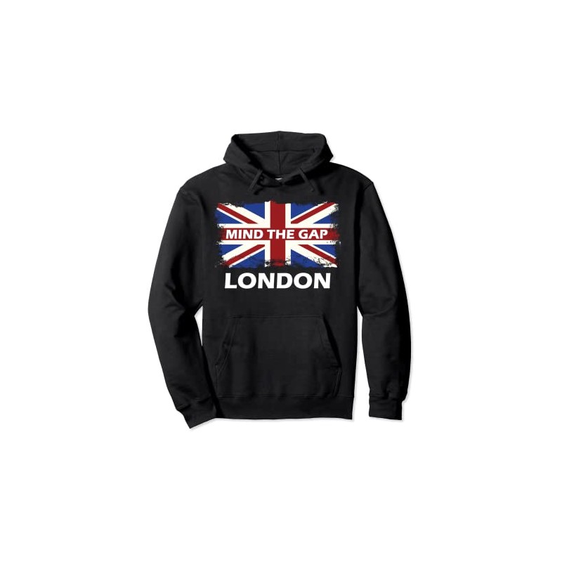 Mind The Gap London Union Jack Flag England Pullover Hoodie