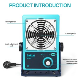 BK001 Ion Blower, Eliminate Static Electricity, Positive and Negative Charge Generator, Neutralization of Ions, Electronic Production and Maintenance of Anti-Static