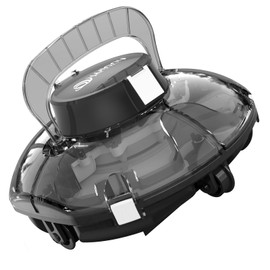 Cordless Robotic Pool Vacuum Cleaner - Powerful Suction & Transparent Design for Effortless Cleaning of Above Ground Pools up to 645 Sq. Ft