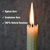 6 Count Beeswax Taper Candles Hand Rolled - Smokeless Dripless