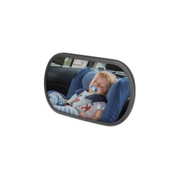 BOEYOS Baby Car Mirror, Safety Car Seat Mirror for Rear Facing Infant, Clear Wide View, 360°Rotation, Easily Observe the Baby Move, Secure, Shatterproof (Black)