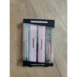 Tweezerman Rose Gold Manicure Set NEW Clipper File Buffer Pushy