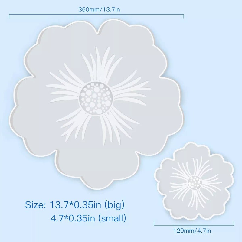 generic 6 Molde De Silicona Grande Para Bandeja De Resina