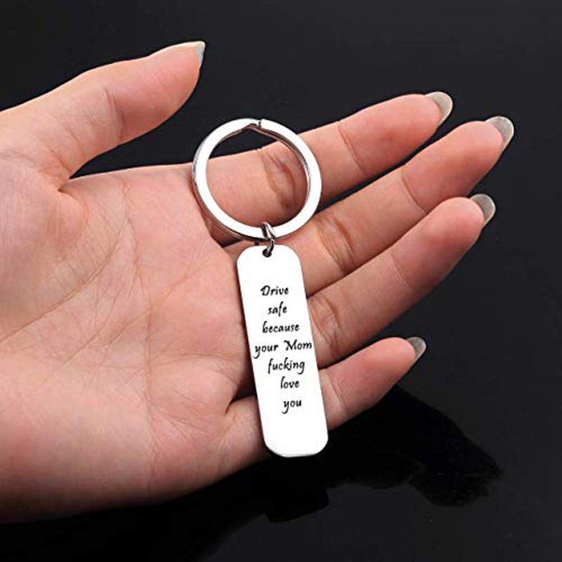 Anlive Drive Safe Keychain Keychain to Son from Mother New