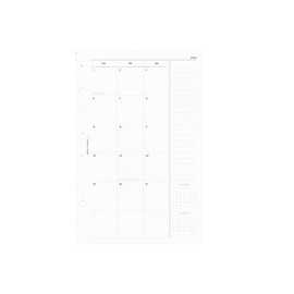 Cloth & Paper 2026 Dated Monthly Planner Inserts | Half Letter Size 5.5 x 8.5 Inches | Discbound Planner Refill | Sunday Start, 84 Pages | 8 Disc Punch | Monthly Organizer Pages | Heavyweight Paper