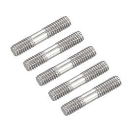 METALLIXITY Double Ended Stud Screws (M4 Thread 20mm Length) 5pcs, 304 Stainless Steel Dual Threaded Rod Bolts - for House Maintenance