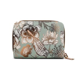 TENGEE Credit Card Holder, Credit Card Holder, Women's Small Card Holder, Wallet with Decorative ID Organiser, Card Holder Case, Fashion Retro, for Storing Credit Cards, Cards and Coins, colour,